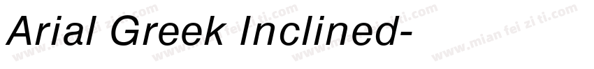 Arial Greek Inclined字体转换